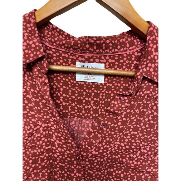 Holding Horses Anthropologie Long Sleeve Button Front Splatter  Women's Small - Picture 2 of 7